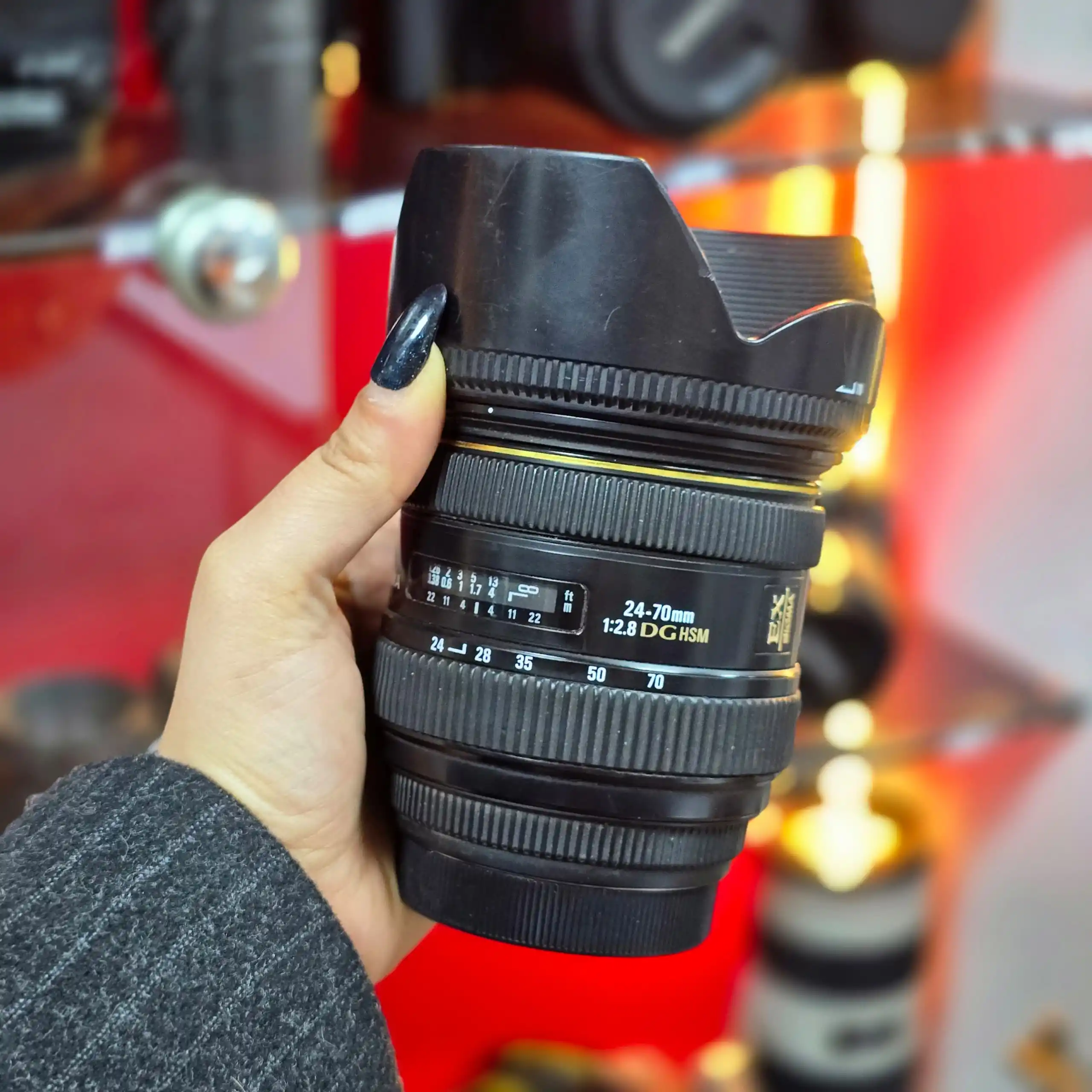 لنز سیگما Sigma 24-70mm for canon دست دو